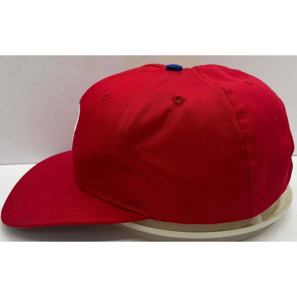 Vintage Philadelphia Phillies Hat Logo 7 Red Snapback MLB Baseball Cap Mens OSFA - Picture 5 of 9